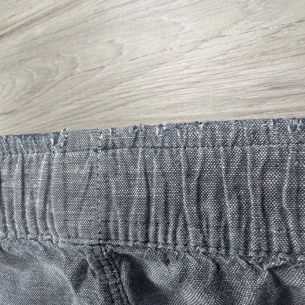 Allbirds Mens Linen Blend Elastic Waist Shorts Grey Size Large Patch Pockets